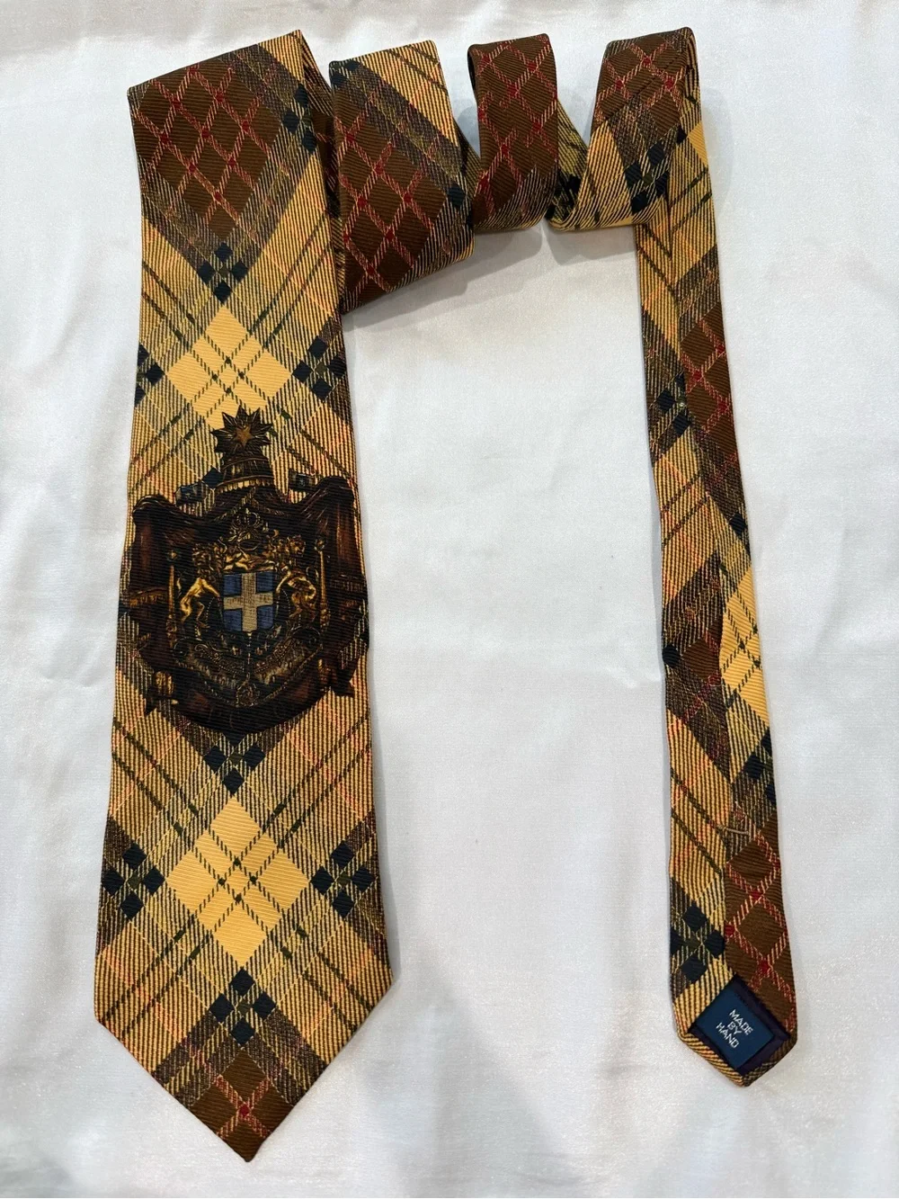 Polo Ralph Lauren Men's Plaid Crest Vintage Silk Tie